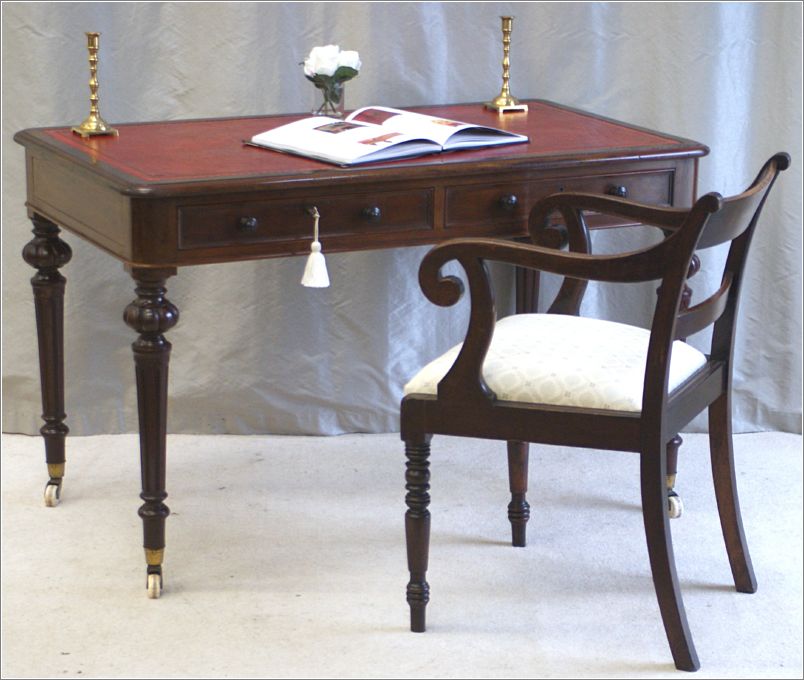 3038 Antique Mahogany Writing Table by Heal & Son London (1)